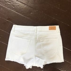 White denim shorts